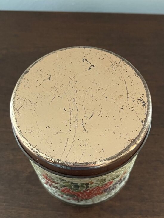 Vintage Tin Weibro Chicago U.S.A. Strawberries Grapes Cherries Mosaic - Picture 4 of 11